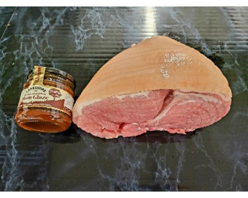 Gammon Joint Unsmoked 1.8kg to 2kg Plus a Jar of Honey and Mustard Glaze